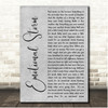 John Cafferty Emotional Storm Grey Rustic Script Song Lyric Print