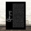 George Michael Amazing Black Script Song Lyric Quote Print