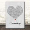 George Michael Amazing Grey Heart Song Lyric Quote Print