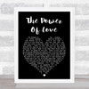 Celine Dione The Power Of Love Black Heart Song Lyric Quote Print