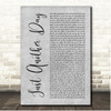 Oingo Boingo Just Another Day Grey Rustic Script Song Lyric Print