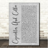 Otis Redding Cigarettes And Coffee Grey Rustic Script Song Lyric Print