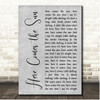 Richie Havens Here Comes the Sun Grey Rustic Script Song Lyric Print