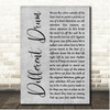 Blanca Different Drum Grey Rustic Script Song Lyric Print