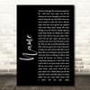 Goo Goo Dolls Name Black Script Song Lyric Quote Print