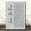 Bob Seger Turn The Page Grey Rustic Script Song Lyric Print