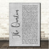 Bonehead The Question Grey Rustic Script Song Lyric Print