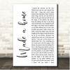 Cody Johnson Made a home White Script Song Lyric Print