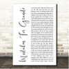 Golden Boy Mistaken For Granite White Script Song Lyric Print