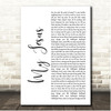 Anne Wilson My Jesus White Script Song Lyric Print