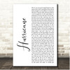 I Prevail Hurricane White Script Song Lyric Print