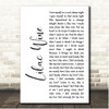 Jeff Buckley Lilac Wine White Script Song Lyric Print