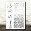 Avenged Sevenfold Warmness On The Soul White Script Song Lyric Print