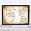 Guns N' Roses Sweet Child O' Mine Man Lady Couple Song Lyric Quote Print