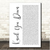 Keri Hilson Knock You Down White Script Song Lyric Print