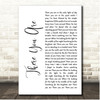 Martina McBride There You Are White Script Song Lyric Print