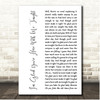 Neil Diamond Im Glad Youre Here With Me Tonight White Script Song Lyric Print