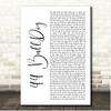 Pop Smoke 44 BullDog White Script Song Lyric Print