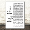 Spencer Crandall My Person White Script Song Lyric Print