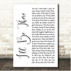 The Jackson 5 I'll Be There White Script Song Lyric Print