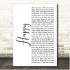 The Rolling Stones Happy White Script Song Lyric Print