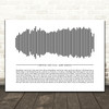 Albert Hammond Everything I Want to Do Sound Wave Minimal Song Lyric Print