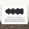 Fleetwood Mac Go Your Own Way Sound Wave Minimal Song Lyric Print