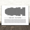Foo Fighters These Days Sound Wave Minimal Song Lyric Print