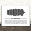 Harrison Walker Lust Sound Wave Minimal Song Lyric Print