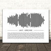 LANY Hericane Sound Wave Minimal Song Lyric Print