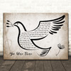 Michael Jackson You Were There Vintage Dove Bird Song Lyric Print
