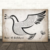 Bethel Music Raise A Hallelujah Vintage Dove Bird Song Lyric Print