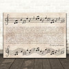 Fleetwood Mac Everywhere Vintage Music Notes Script Song Lyric Print