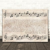Alabama Forever's As Far As I'll Go Vintage Music Notes Script Song Lyric Print
