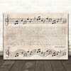 Lonestar Amazed Vintage Music Notes Script Song Lyric Print