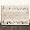 Bon Jovi Always Vintage Music Notes Script Song Lyric Print