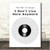 The War on Drugs I Dont Live Here Anymore Vinyl Record Song Lyric Print