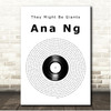 They Might Be Giants Ana Ng Vinyl Record Song Lyric Print