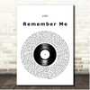 UMI Remember Me Vinyl Record Song Lyric Print