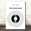 Van Halen Unchained Vinyl Record Song Lyric Print