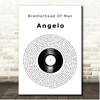 Brotherhood Of Man Angelo Vinyl Record Song Lyric Print
