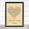 Jackie Wilson I Get The Sweetest Feeling Vintage Heart Song Lyric Quote Print