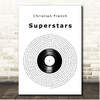 Christian French superstars Vinyl Record Song Lyric Print