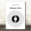 Aerosmith Mama Kin Vinyl Record Song Lyric Print