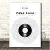 Drake Fake Love Vinyl Record Song Lyric Print