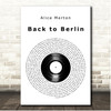 Alice Merton Back to Berlin Vinyl Record Song Lyric Print