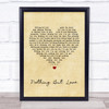 James Nothing But Love Vintage Heart Song Lyric Quote Print
