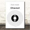 Frank Ocean Chanel Vinyl Record Song Lyric Print