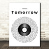 James Tomorrow Vinyl Record Song Lyric Quote Print