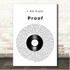 I Am Kloot Proof Vinyl Record Song Lyric Print